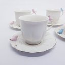 Ver imagem 2 de Xícara Chá com Pires Porcelana Birds Round 4 peças Wolff 200ml