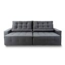 Ver imagem 6 de Sofá Retrátil Reclinável Montebello 2,30m Suede Velut Cinza Molas no Assento - King House
