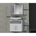 Ver imagem 4 de Conjunto Gabinete para Banheiro com Cuba e Espelheira Bali Branco/Rovere