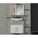 Ver imagem 4 de Conjunto Gabinete para Banheiro com Cuba e Espelheira Bali Branco/Ciliégio