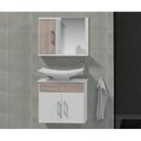 Ver imagem 1 de Conjunto Gabinete para Banheiro com Cuba e Espelheira Bali Branco/Ciliégio