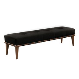 Recamier Quebec Decorativo Madeira Maciça 4 pés Suede Preto - Zahav Estofados - 5