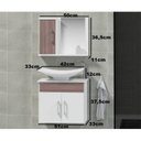 Ver imagem 4 de Conjunto Gabinete para Banheiro com Cuba e Espelheira Bali Branco/Rústico