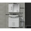 Ver imagem 4 de Conjunto Gabinete para Banheiro com Cuba e Espelheira Bali Branco