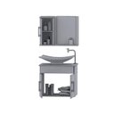 Ver imagem 3 de Conjunto Gabinete para Banheiro com Cuba e Espelheira Bali Branco
