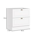 Ver imagem 3 de Balcão de Cozinha 80 cm Americana 2 Gavetas Branco Hp - Henn