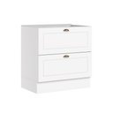 Ver imagem 1 de Balcão de Cozinha 80 cm Americana 2 Gavetas Branco Hp - Henn