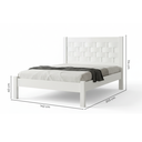 Ver imagem 3 de Cama Casal em MDF com Cabeceira Entrelaçada Laila Branco