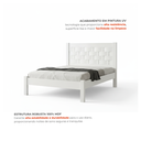 Ver imagem 4 de Cama Casal em MDF com Cabeceira Entrelaçada Laila Branco