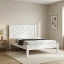 Ver imagem 1 de Cama Casal em MDF com Cabeceira Entrelaçada Laila Branco