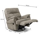 Ver imagem 4 de Poltrona Reclinável MH-1217 Estofada sem Massageador Veludo Cinza C