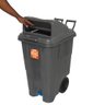 Lixeira Grande Coletora 90 Litros com Pedal Rodas e Alça - 5