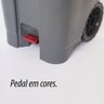 Lixeira Grande Coletora 90 Litros com Pedal Rodas e Alça - 4