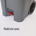 Ver imagem 4 de Lixeira Grande Coletora 90 Litros com Pedal Rodas e Alça