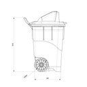 Ver imagem 3 de Lixeira Grande Coletora 90 Litros com Pedal Rodas e Alça