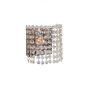 Arandela Cristal Redondo 160x80x120mm 1 Luz G9 (Não Inclusa) Milano GPMI161201ARRV2 Bronzearte