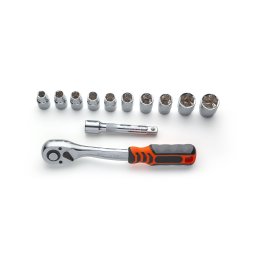 Jogo de Soquete Sextavado 1/2" com 12 Peças Sn73 Snel Ferramentas - 6