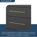 Ver imagem 5 de Cômoda para Quarto 8 Gavetas Elegance Preto/Black