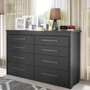 Ver imagem 1 de Cômoda para Quarto 8 Gavetas Elegance Preto/Black