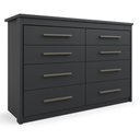 Ver imagem 2 de Cômoda para Quarto 8 Gavetas Elegance Preto/Black