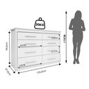 Ver imagem 3 de Cômoda para Quarto 8 Gavetas Elegance Branco