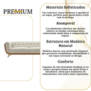 Ver mais imagens de Sofá 2 Lugares 200cm Retrô Pés de Madeira Luxo Premium Estofado Bouclé Névoa Courino Caramelo Sala