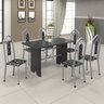 Conjunto de Mesa 140x75cm Tampo Ardosia com 6 Cadeiras Bianca  - 1