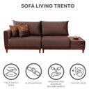 Ver imagem 7 de Sofá Living 3 Lugares Veludo com Mesa de Apoio Trento