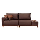 Ver imagem 4 de Sofá Living 3 Lugares Veludo com Mesa de Apoio Trento
