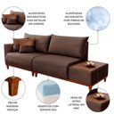 Ver imagem 6 de Sofá Living 3 Lugares Veludo com Mesa de Apoio Trento