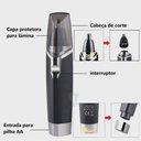 Ver imagem 2 de Mini Cortador Aparador Barba Nariz Bigode Kemei Km-6512