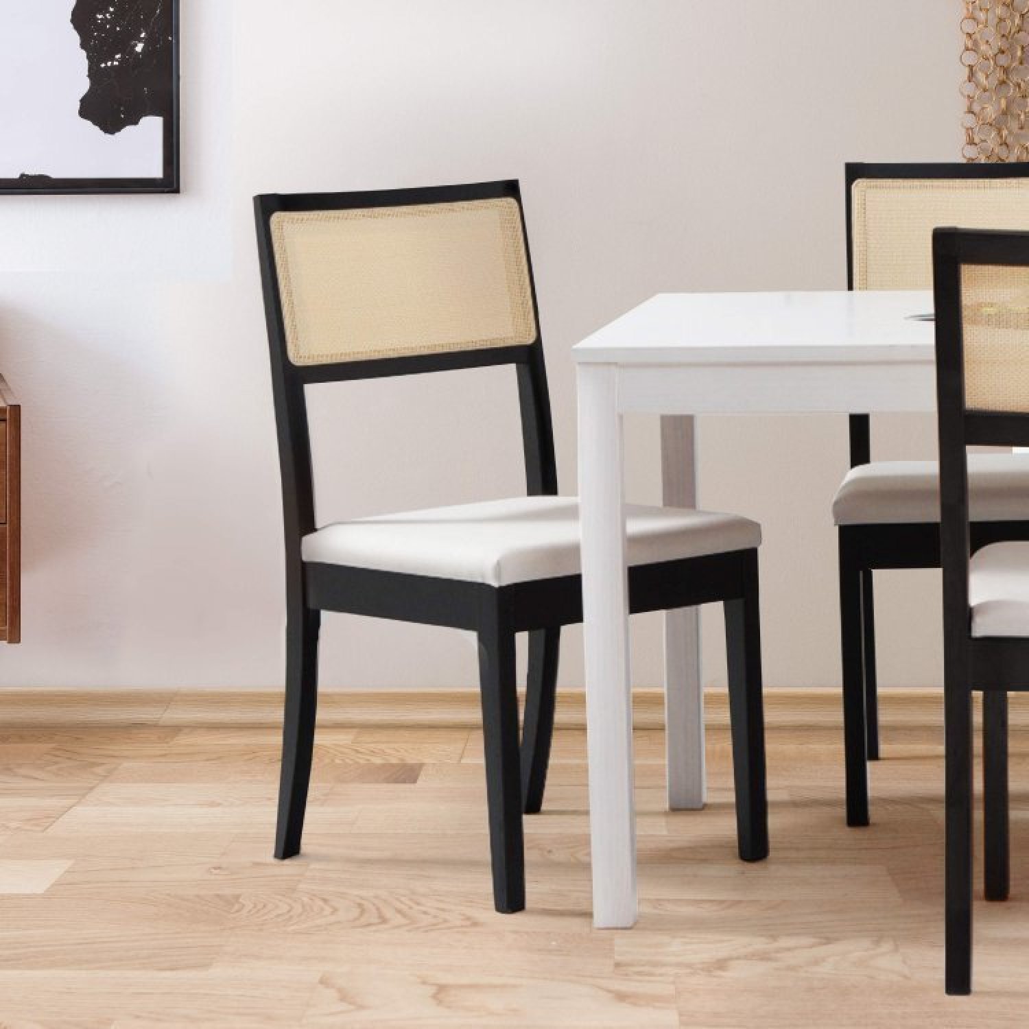 Conjunto Mesa de Jantar Tampo Vidro e MDF 1,60m e 4 Cadeiras Tiê CabeCasa MadeiraMadeira - 8