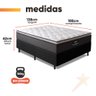 Cama Box Casal Colchão Gazin Molas Ensacadas Pillow Maximus Cinza/preto 138x188x62cm - 4