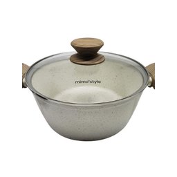 Panela Caçarola Cerâmica Antiaderente Marmol Indução 24 Cm - 1