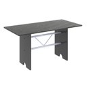 Ver imagem 4 de Conjunto de Mesa 140x75cm Tampo Ardósia com 6 Cadeiras Bianca Soma Móveis Branco/Martelado Perola/Ardosia Indiano/Paraopeba