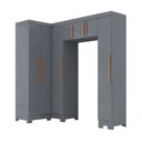 Ver imagem 2 de Armario p/Lavanderia Modulado 7P Onix c/Pes Aurora