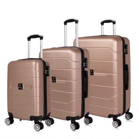 Conjunto de Malas de Viagem Pmg Tokio Swiss Move - Rose