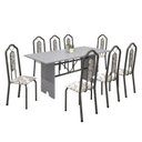 Ver imagem 2 de Conjunto de Mesa 180x75cm Tampo Granito com 8 Cadeiras Bianca 