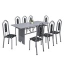 Ver imagem 2 de Conjunto de Mesa 180x75cm Tampo Granito com 8 Cadeiras Bianca 