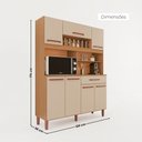 Ver imagem 3 de Armário de Cozinha Roma 100% MDF 7 Portas e 1 Gaveta