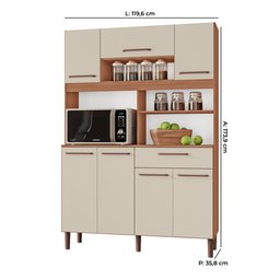 Armário de Cozinha Icaraí 100% MDF Tuboarte 7 Portas e 1 Gaveta - 3