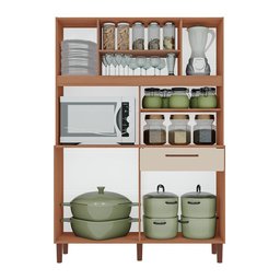 Armário de Cozinha Icaraí 100% MDF Tuboarte 7 Portas e 1 Gaveta - 2