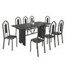 Conjunto de Mesa 180x75cm Tampo Ardósia com 8 Cadeiras Bianca Soma Móveis - 2