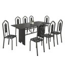 Ver imagem 2 de Conjunto de Mesa 180x75cm Tampo Ardósia com 8 Cadeiras Bianca Soma Móveis