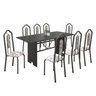 Conjunto de Mesa 180x75cm Tampo Ardósia com 8 Cadeiras Bianca Soma Móveis - 2