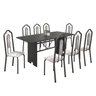 Conjunto de Mesa 180x75cm Tampo Ardósia com 8 Cadeiras Bianca Soma Móveis - 2