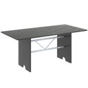 Ver imagem 4 de Conjunto de Mesa 180x75cm Tampo Ardósia com 8 Cadeiras Bianca Soma Móveis Branco/Martelado Pérola/Preto Floral