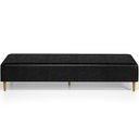 Ver imagem 5 de Puff Decorativo Sala de Estar Bali W01 Pés Palito 210x60cm Couríssimo Preto - Lyam Decor