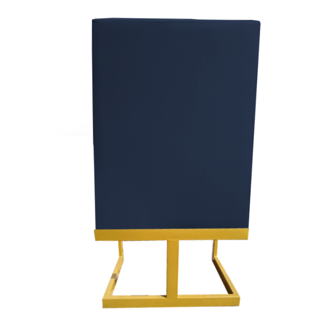 Kit 04 Cadeiras Para Sala de Jantar Ana Base de Ferro Veludo Azul Marinho D'Classe Decor - 5