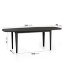 Ver imagem 3 de Conjunto Mesa de Jantar Tampo MDF 2,0m e 6 Cadeiras Tiê CabeCasa MadeiraOriginals Preto